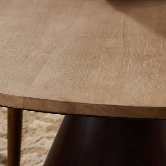 Bronx Dining Table - Light Brushed Parawood