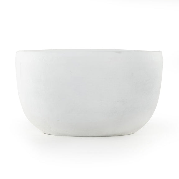 Basil Outdoor End Table - Matte White