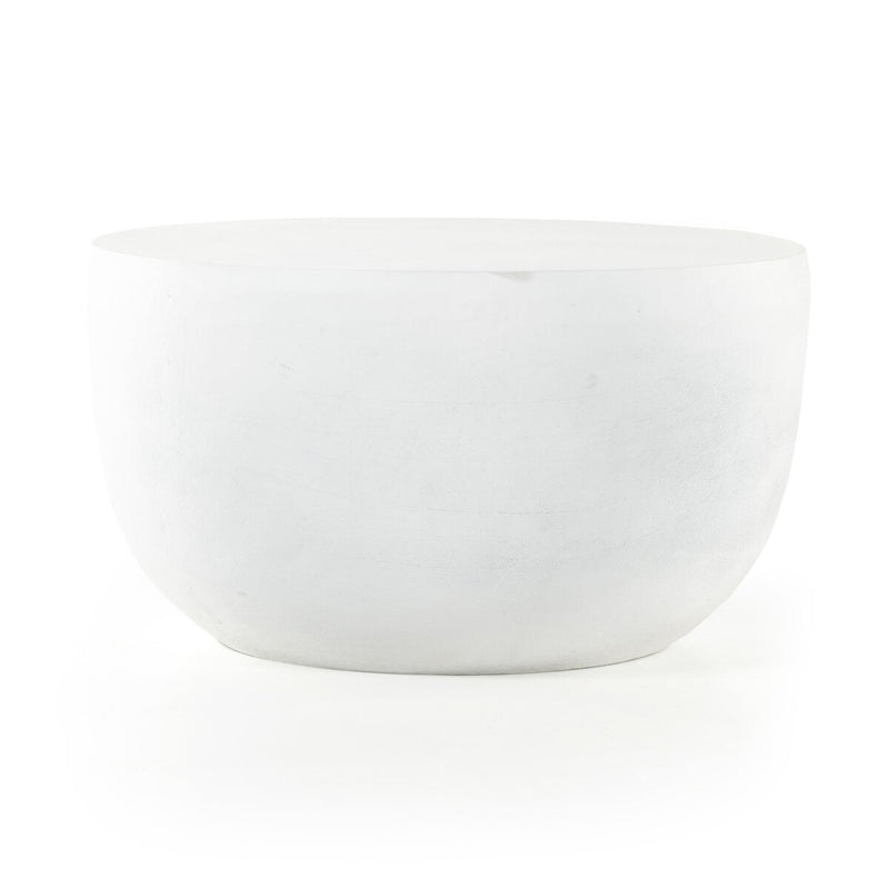 Basil Outdoor End Table - Matte White
