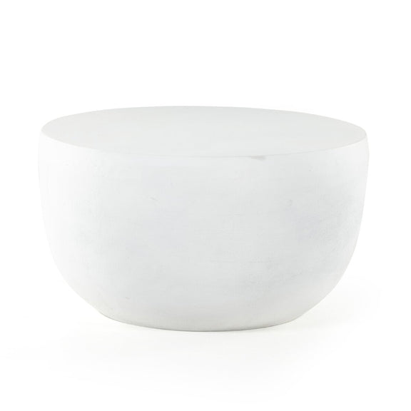 Basil Outdoor End Table - Matte White