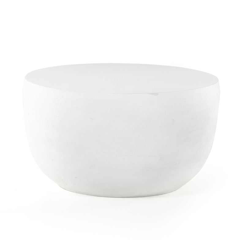 Basil Outdoor End Table - Matte White
