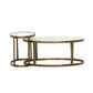 Calder Nesting Coffee Table - Polished White Marble