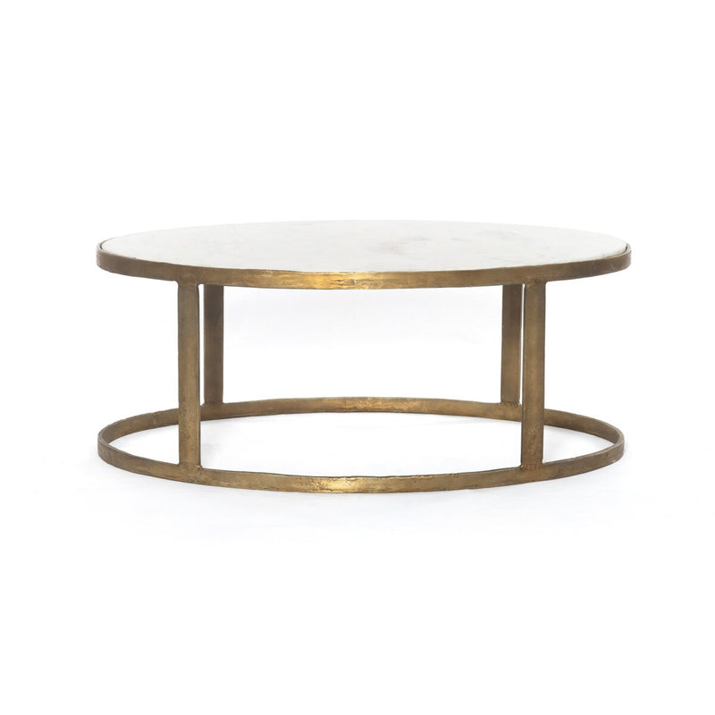 Calder Nesting Coffee Table - Polished White Marble