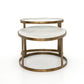 Calder Nesting Coffee Table - Polished White Marble