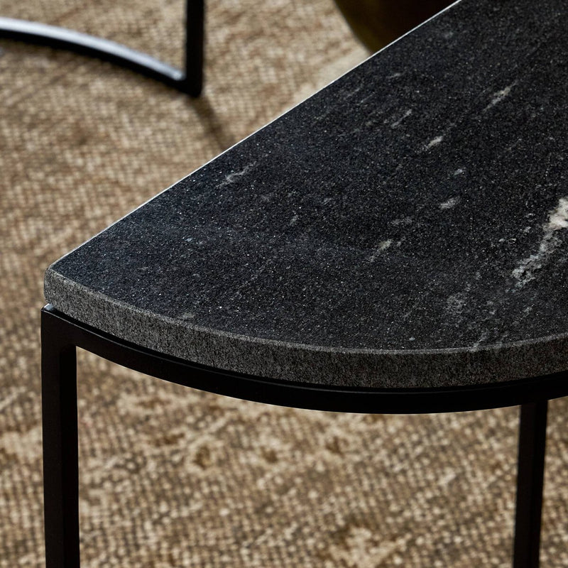 Ane Nesting Tables - Polished Black Marble