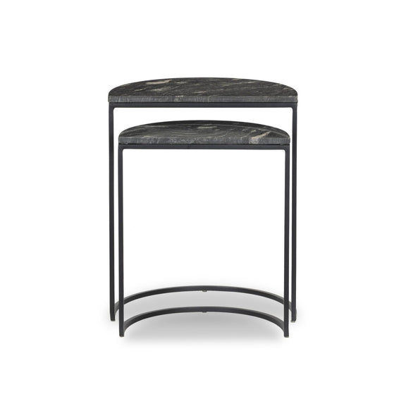 Ane Nesting Tables - Polished Black Marble