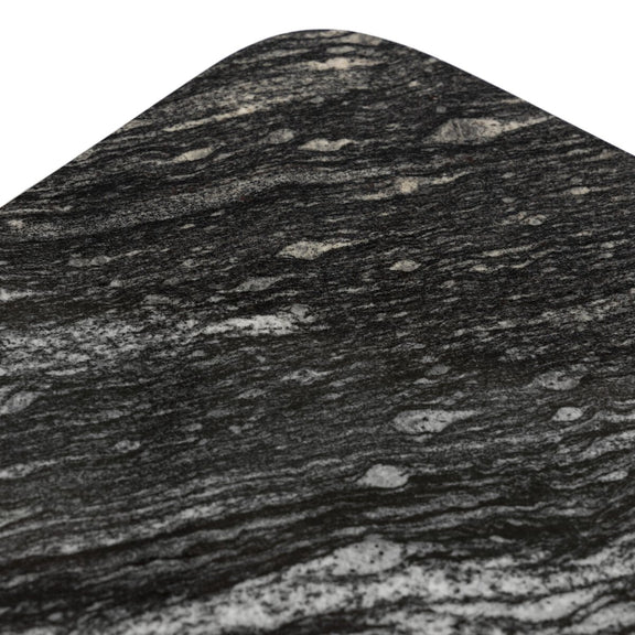 Adalley C Table - Polished Black Marble