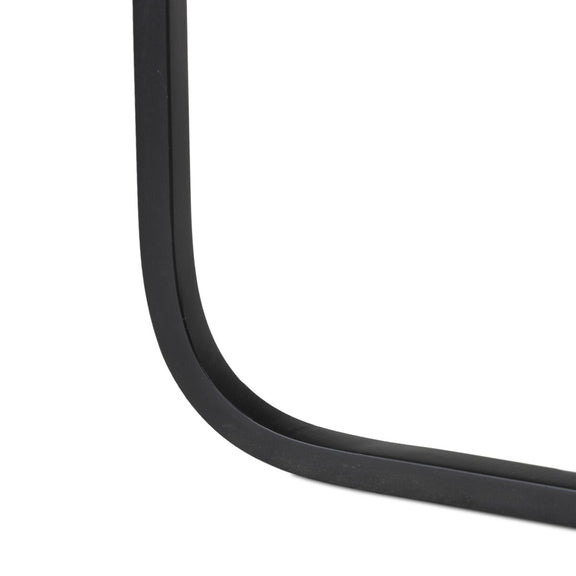 Adalley C Table - Polished Black Marble
