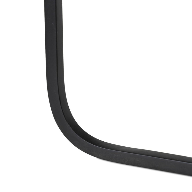 Adalley C Table - Polished Black Marble