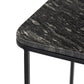 Adalley C Table - Polished Black Marble