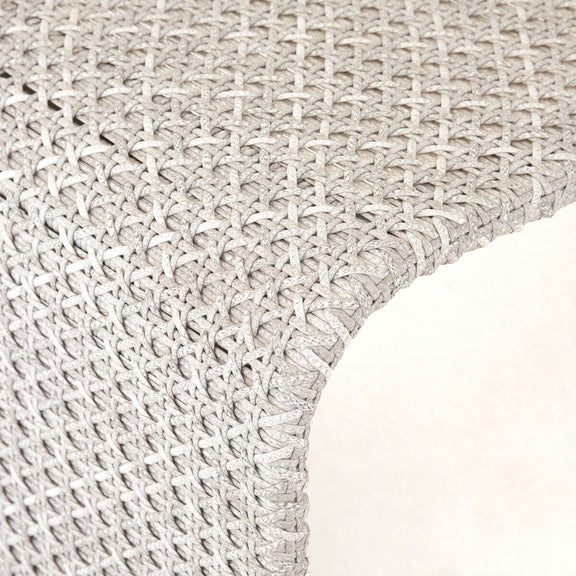 Paige Outdoor Woven Chaise - Brushed Grey