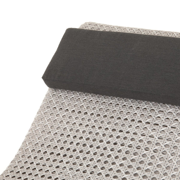 Paige Outdoor Woven Chaise - Brushed Grey