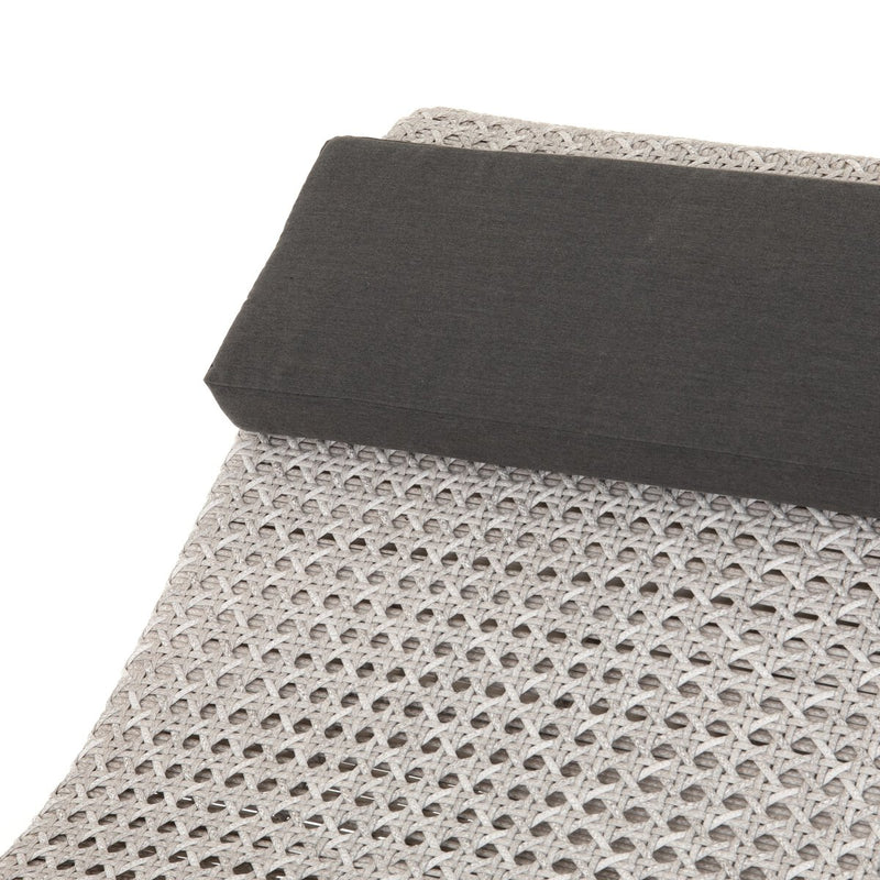 Paige Outdoor Woven Chaise - Brushed Grey