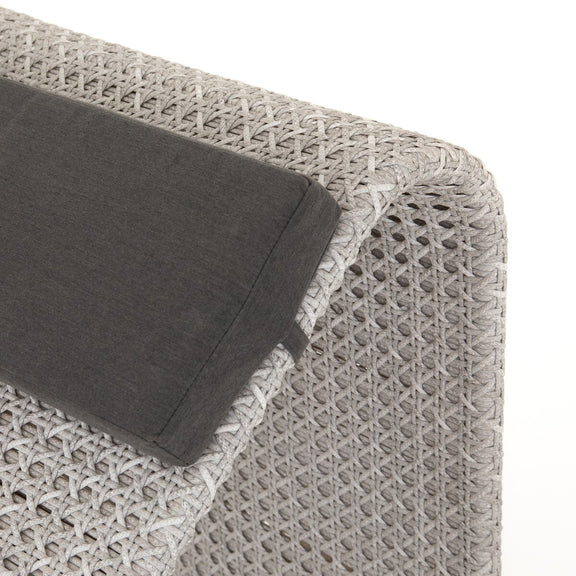 Paige Outdoor Woven Chaise - Brushed Grey