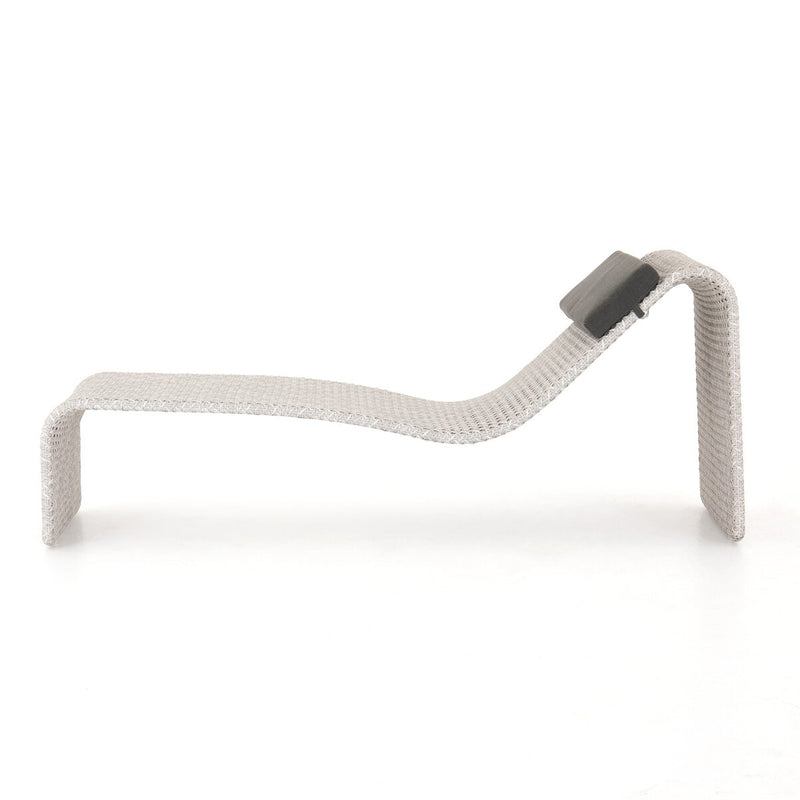 Paige Outdoor Woven Chaise - Brushed Grey