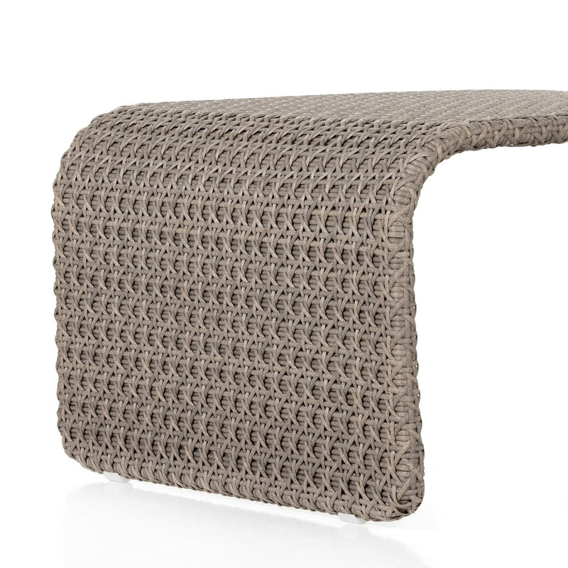 Paige Outdoor Woven Chaise - Weathered Brown