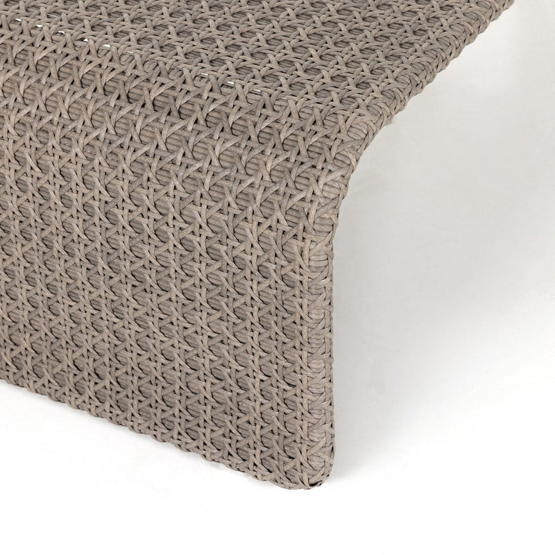 Paige Outdoor Woven Chaise - Weathered Brown