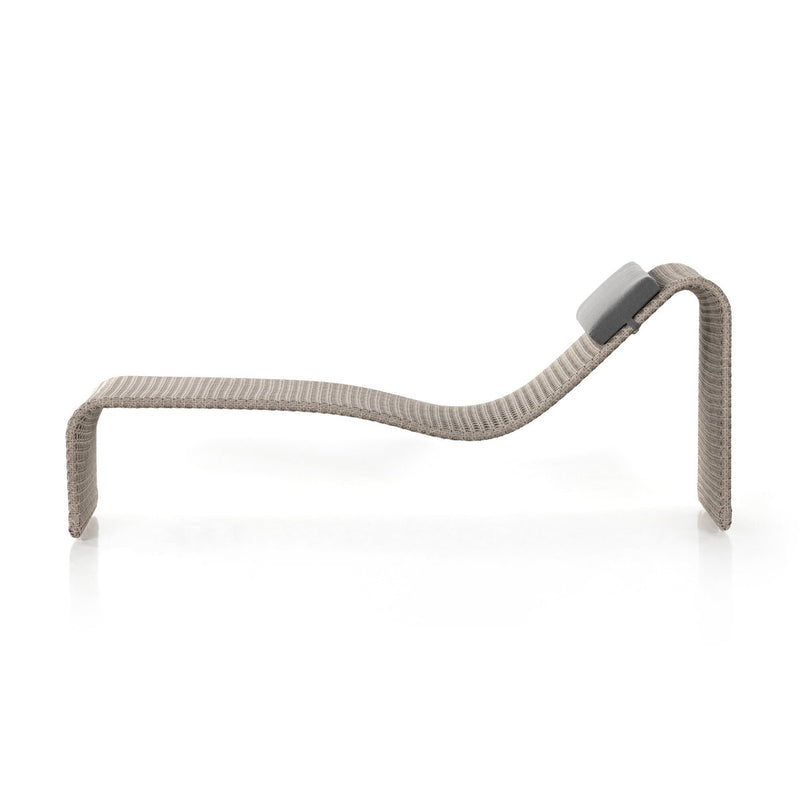 Paige Outdoor Woven Chaise - Weathered Brown