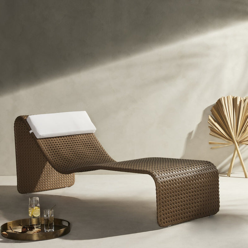 Paige Outdoor Woven Chaise - Natural Woven