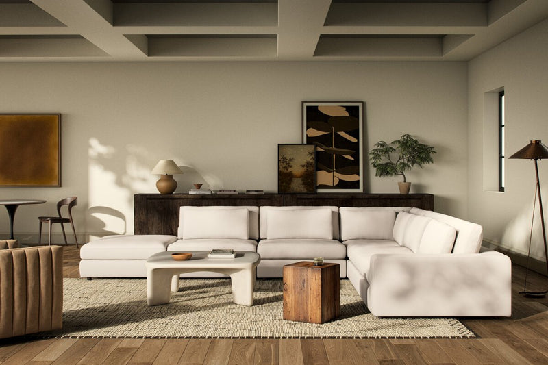 Bloor 5-Piece Sectional - Crypton Nomad Marshmallow
