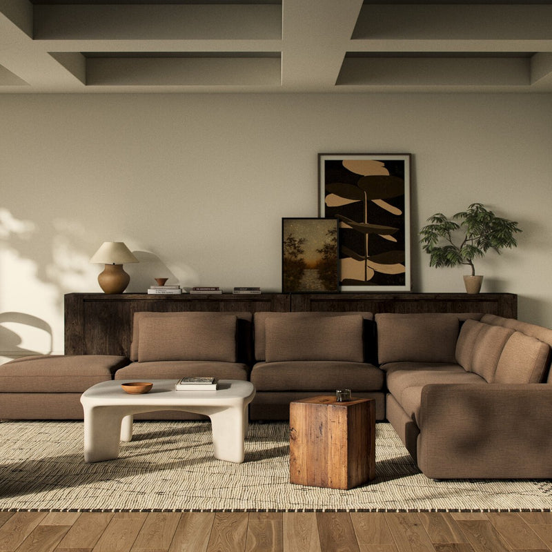 Bloor 5-Piece Sectional - Crypton Nomad Mushroom