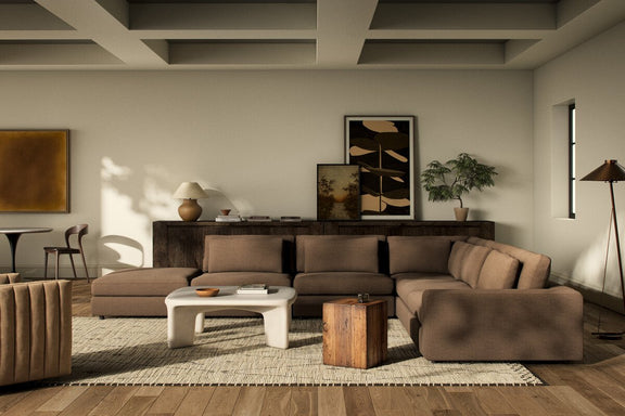 Bloor 5-Piece Sectional - Crypton Nomad Mushroom