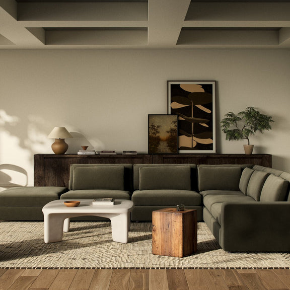 Bloor 5-Piece Sectional - Surrey Olive