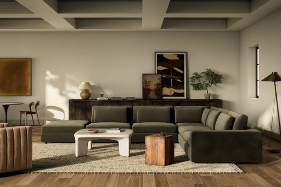 Bloor 5-Piece Sectional - Surrey Olive