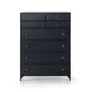 Belmont 8 Drawer Tall Dresser - Black