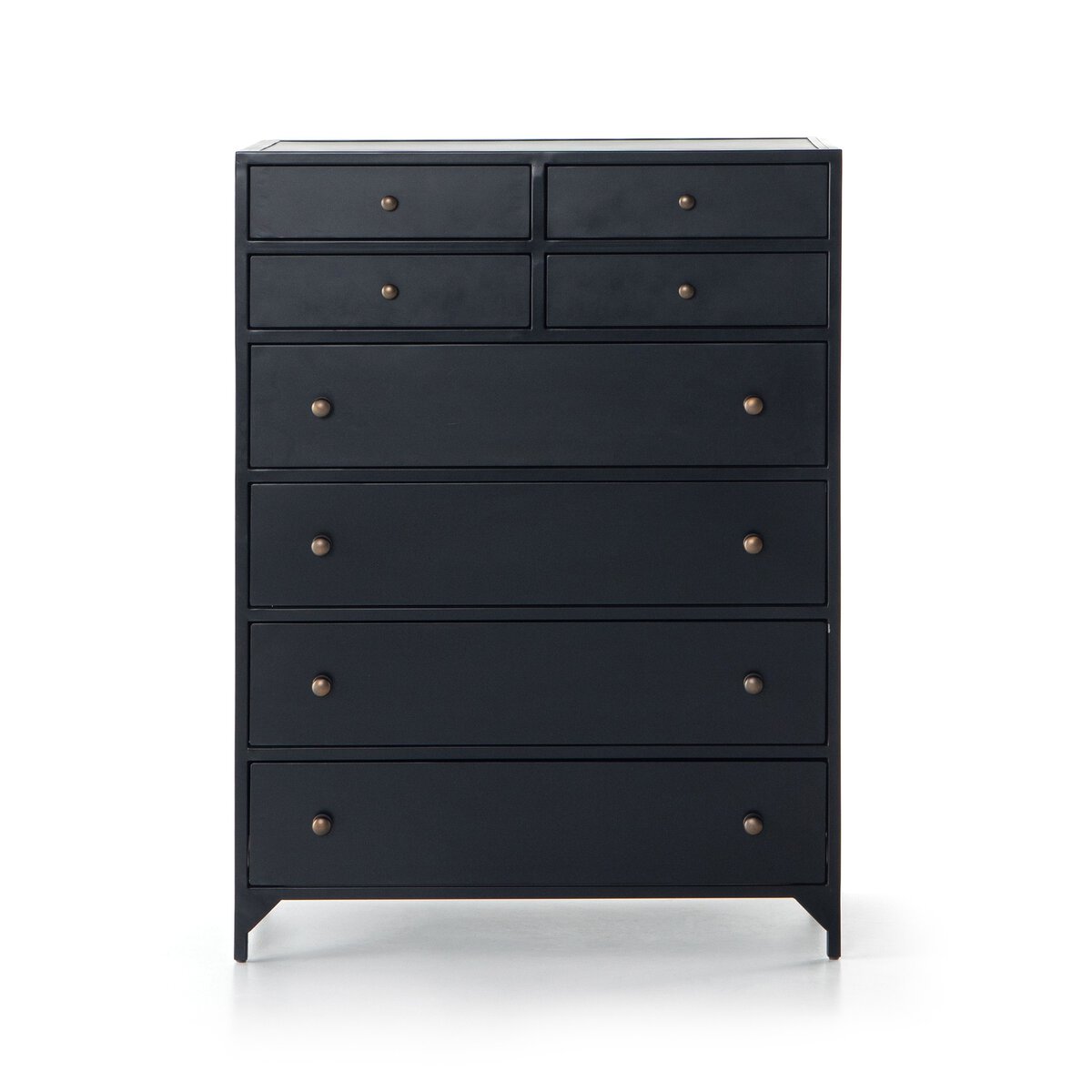 Belmont 8 Drawer Tall Dresser - Black