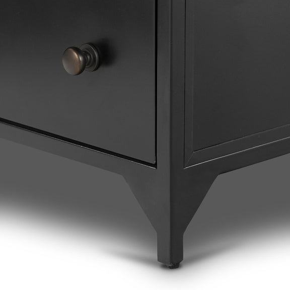 Belmont 2 Drawer Nightstand - Black