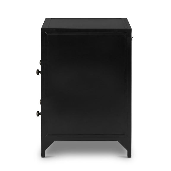 Belmont 2 Drawer Nightstand - Black