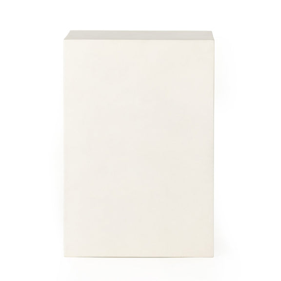 Parish End Table - White Concrete