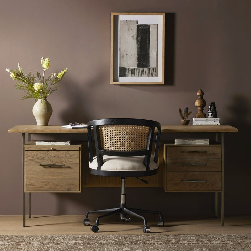 Lauren Desk - Natural Solid Oak