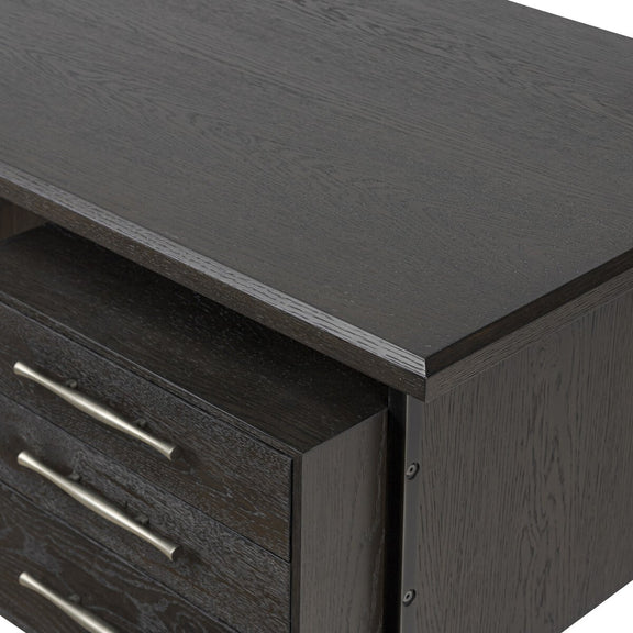 Lauren Desk - Charcoal Oak Veneer
