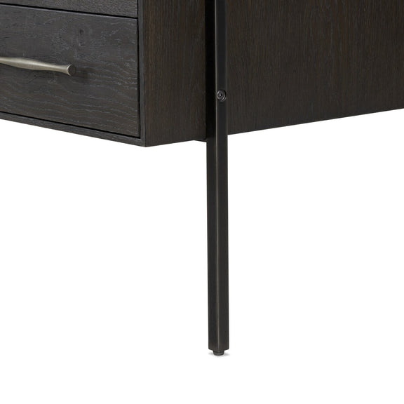 Lauren Desk - Charcoal Oak Veneer