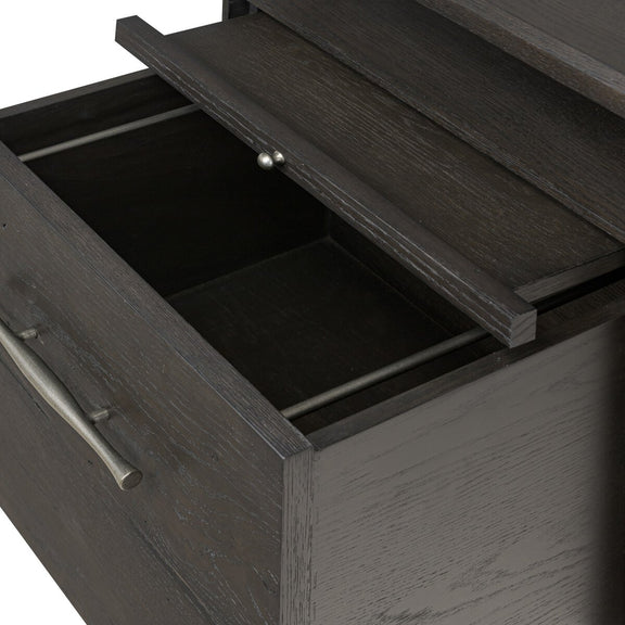 Lauren Desk - Charcoal Oak Veneer