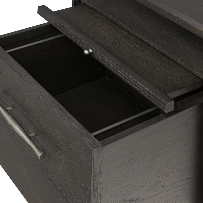 Lauren Desk - Charcoal Oak Veneer