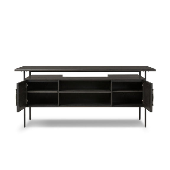 Lauren Desk - Charcoal Oak Veneer