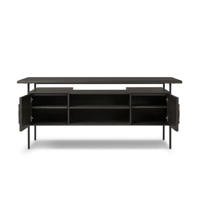 Lauren Desk - Charcoal Oak Veneer
