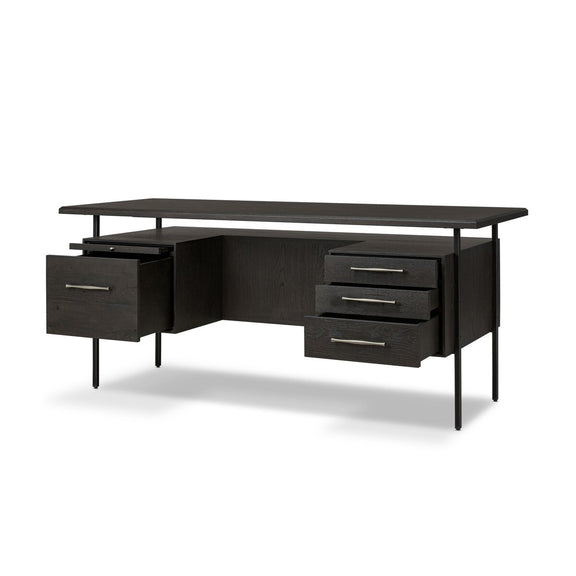 Lauren Desk - Charcoal Oak Veneer