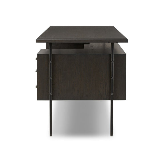 Lauren Desk - Charcoal Oak Veneer