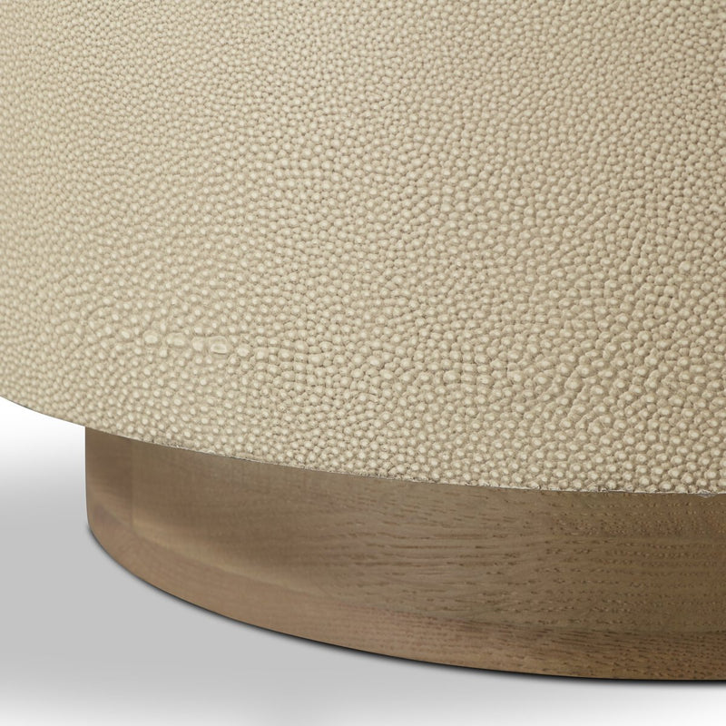 Crosby Side Table - Light Cream Shagreen