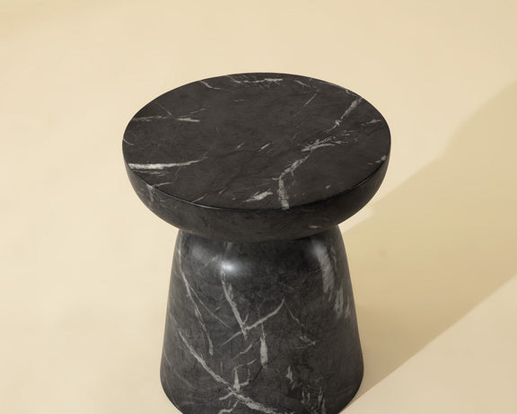 Lucida End Table - Marble Look