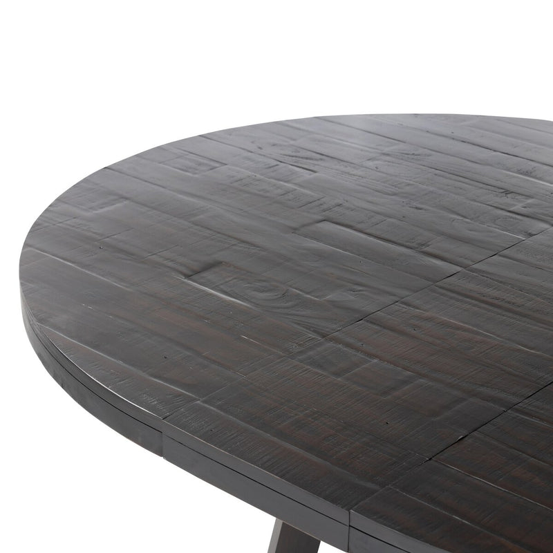 Eberwin Round Ext Dining Table - Dark Carbon