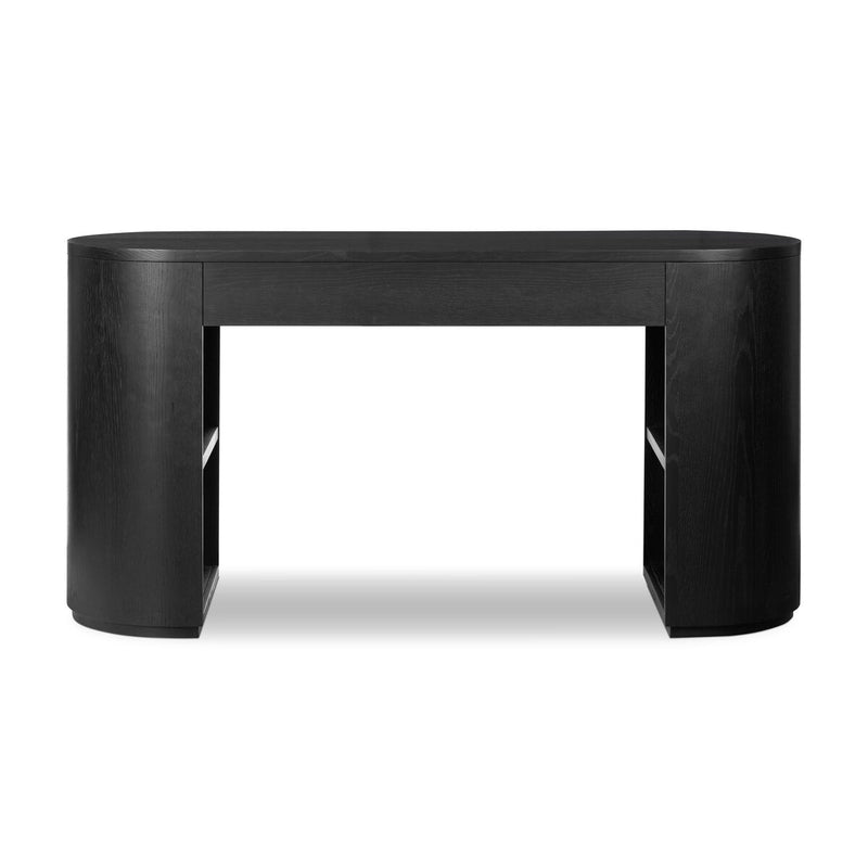 Pilar Desk - Ebony Oak Veneer