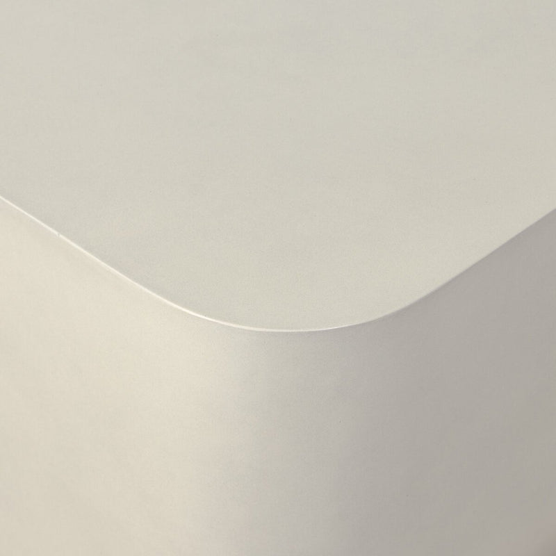 Ivan Square End Table - White Concrete