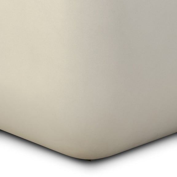Ivan Square End Table - White Concrete