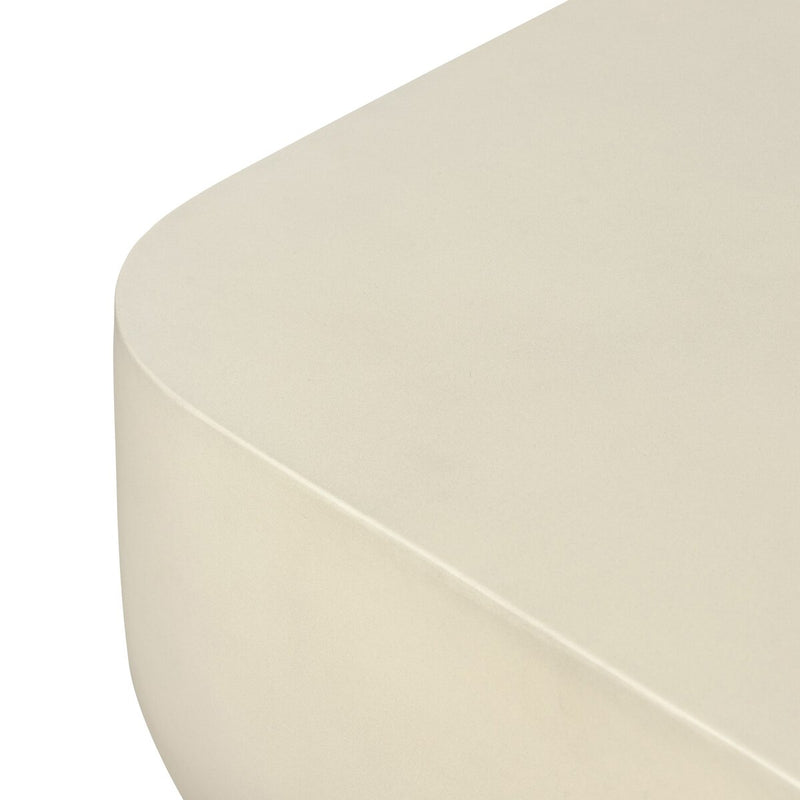 Ivan Square Coffee Table - White Concrete