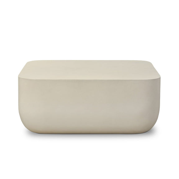 Ivan Square Coffee Table - White Concrete